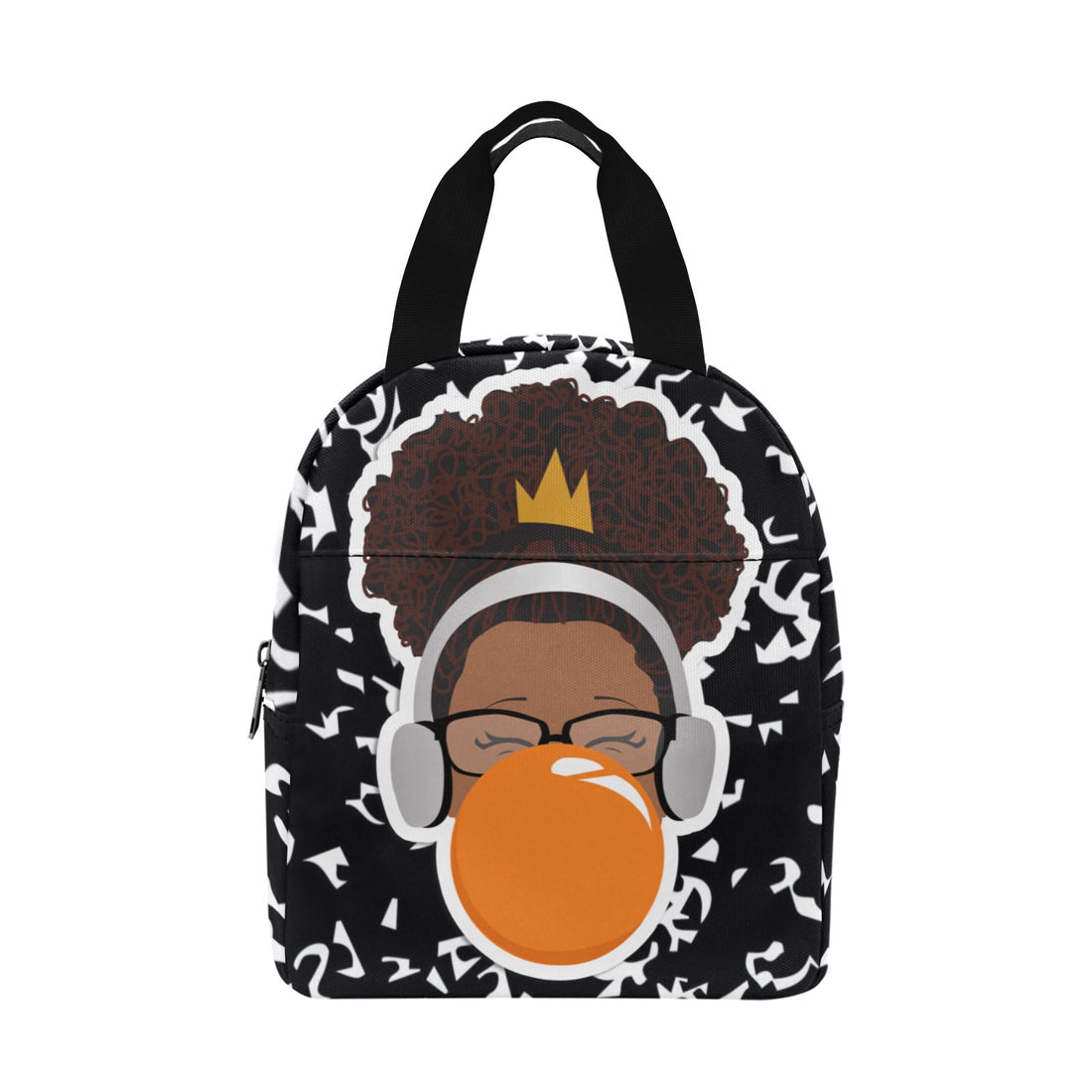 BeYOU Crew Zipper Lunch Bag- Tasya (Orange Bubble)