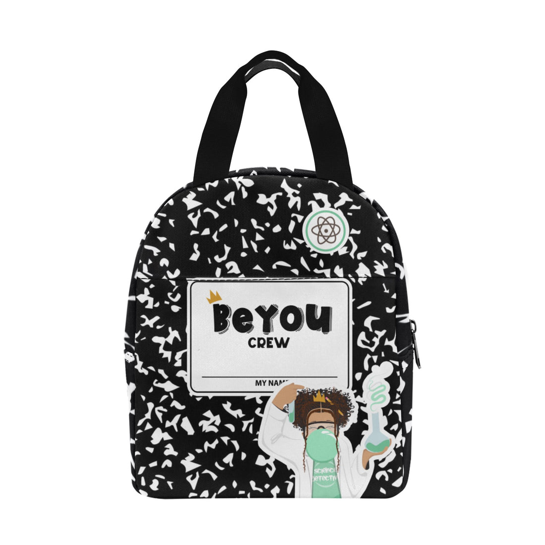 BeYOU Crew Zipper Lunch Bag- Isis (Mint Green Bubble)