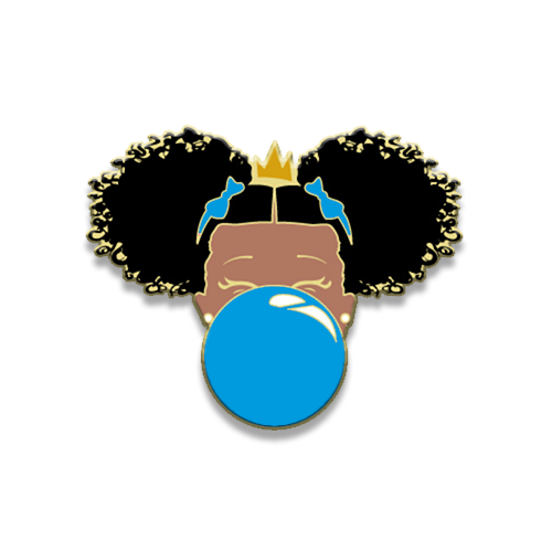 Classic Enamel Pin: Blue Bubble