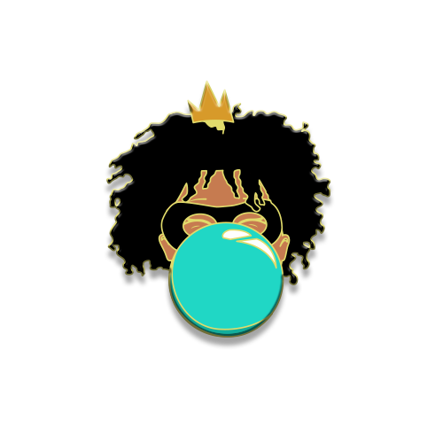 Signature Enamel Pin: Cori (Turquoise Bubble)