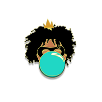 Signature Enamel Pin: Cori (Turquoise Bubble)