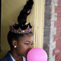 Signature Enamel Pin: Chloe (Hot Pink Bubble)