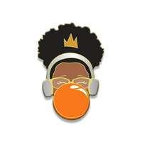 Signature Enamel Pin: Tasya (Orange Bubble)