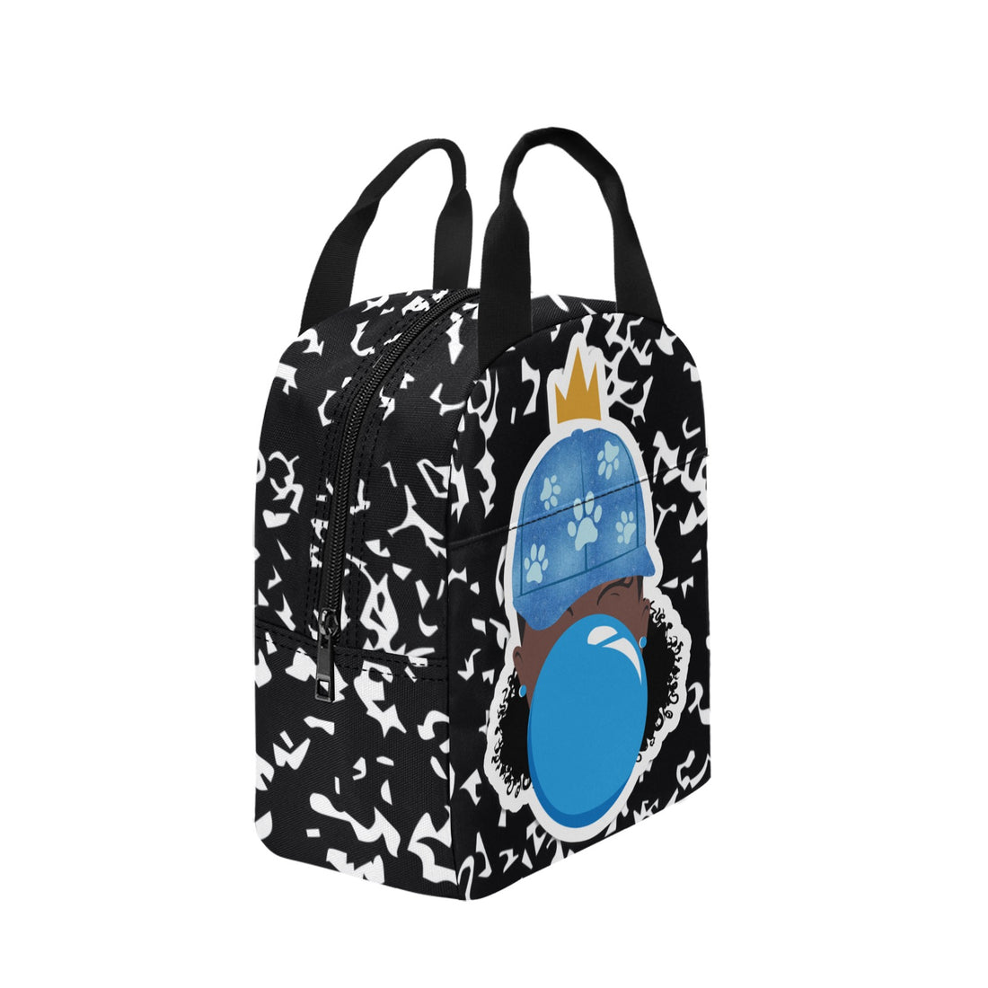 BeYOU Crew Zipper Lunch Bag- Marley Zipper (Blue Bubble)