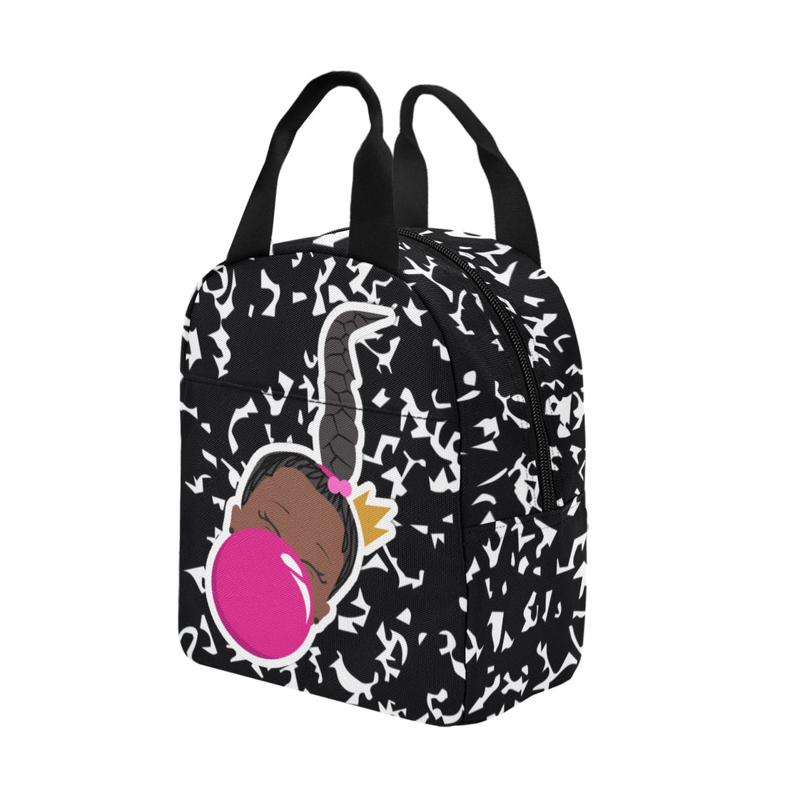 BeYOU Crew Zipper Lunch Bag-Chloe (Hot Pink Bubble)