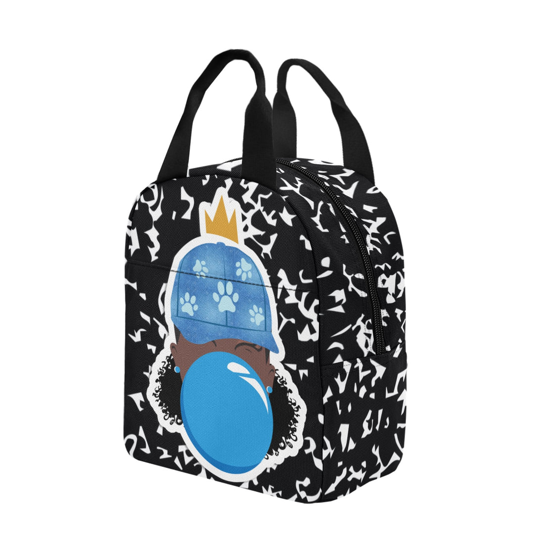 BeYOU Crew Zipper Lunch Bag- Marley Zipper (Blue Bubble)