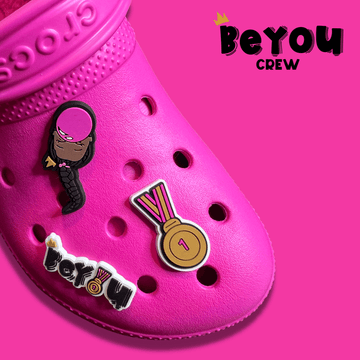 BeYOU Crew Shoe Charms: Chloe Character Set (Hot Pink Bubble)