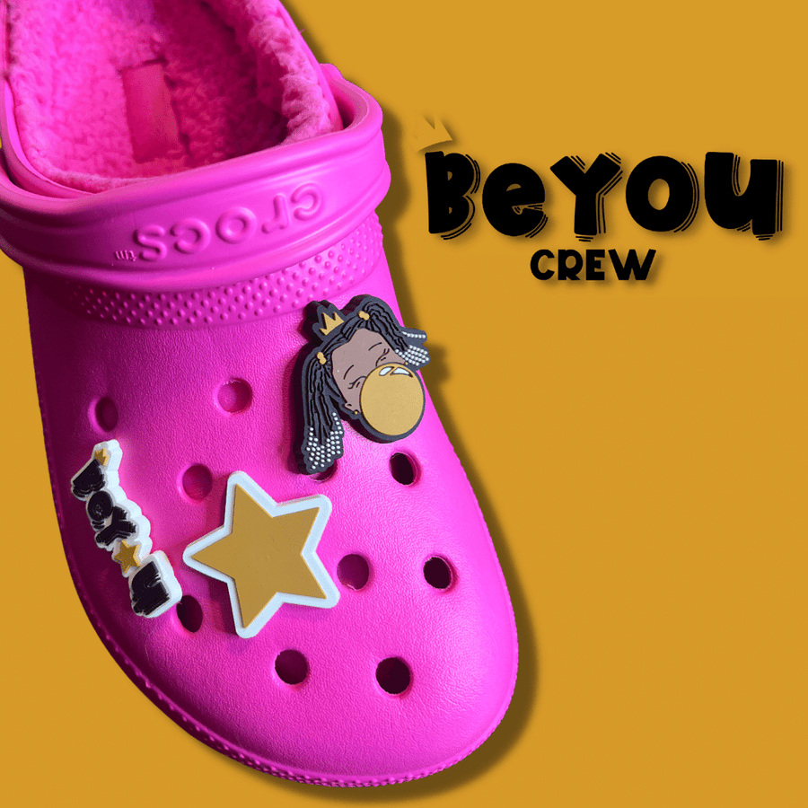 BeYOU Crew Shoe Charms: Fallon Character Set (Gold Bubble)