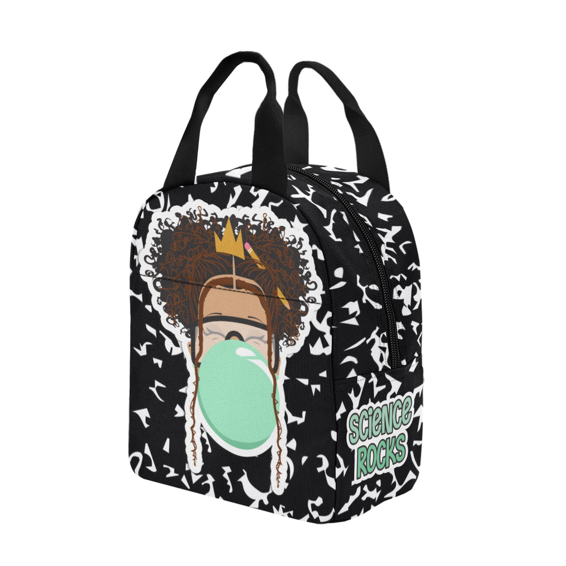 BeYOU Crew Zipper Lunch Bag- Isis (Mint Green Bubble)