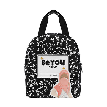 BeYOU Crew Zipper Lunch Bag-Iman (Peach Bubble)
