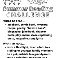 Free Writing Activities: Summer Reading Challenge