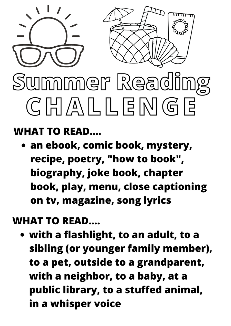Free Writing Activities: Summer Reading Challenge