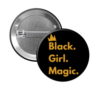 Signature Black Girl Magic Button Set (3 Pinback Buttons)