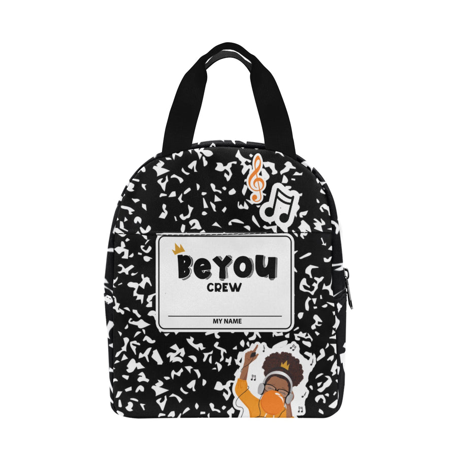 BeYOU Crew Zipper Lunch Bag- Tasya (Orange Bubble)